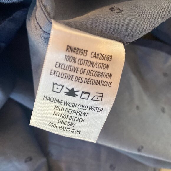 Robert Graham Men's Blue Paisley Cotton Collared Button Up Dress Shirt Size M - Picture 5 of 5